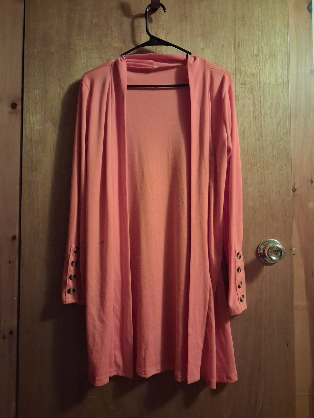 Women's Open Front Long Cardigan - ORANGE.  NWOT